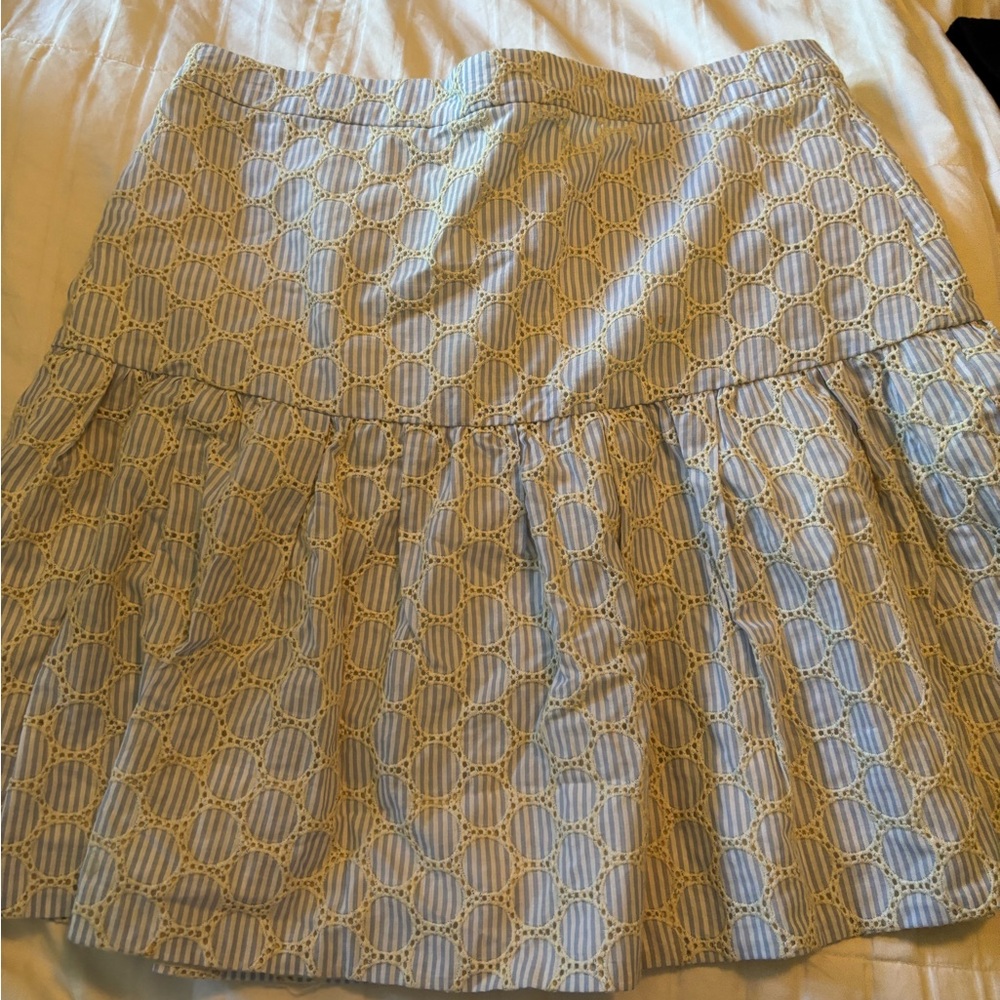 J. Crew Blue and White  Mini Skirt